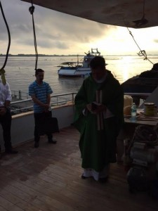 MV ORIGIN Christening ceremony in Guayaquil. Ecoventura Galapagos cruise